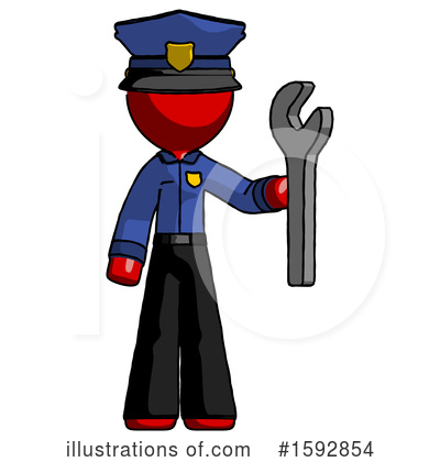 Royalty-Free (RF) Red Design Mascot Clipart Illustration by Leo Blanchette - Stock Sample #1592854