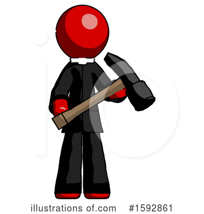 Royalty-Free (RF) Red Design Mascot Clipart Illustration by Leo Blanchette - Stock Sample #1592861