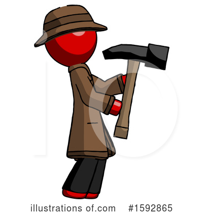 Royalty-Free (RF) Red Design Mascot Clipart Illustration by Leo Blanchette - Stock Sample #1592865