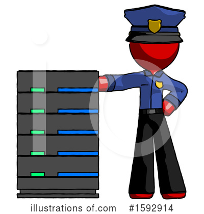 Royalty-Free (RF) Red Design Mascot Clipart Illustration by Leo Blanchette - Stock Sample #1592914