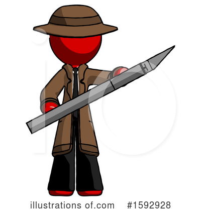 Royalty-Free (RF) Red Design Mascot Clipart Illustration by Leo Blanchette - Stock Sample #1592928