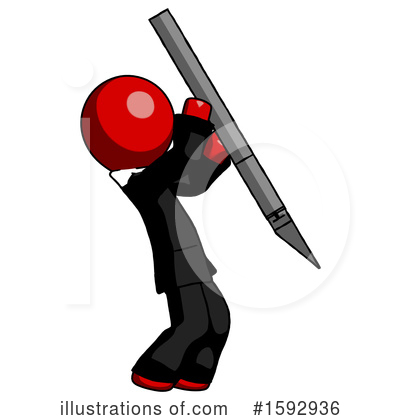 Royalty-Free (RF) Red Design Mascot Clipart Illustration by Leo Blanchette - Stock Sample #1592936