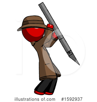 Royalty-Free (RF) Red Design Mascot Clipart Illustration by Leo Blanchette - Stock Sample #1592937