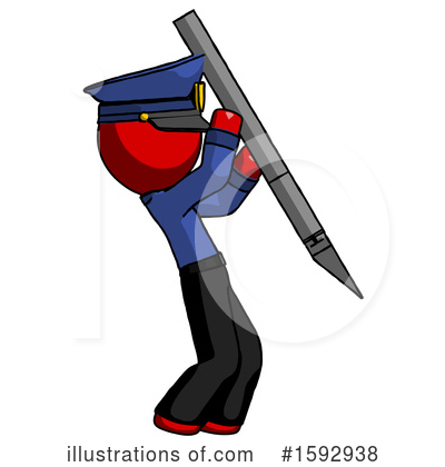 Royalty-Free (RF) Red Design Mascot Clipart Illustration by Leo Blanchette - Stock Sample #1592938
