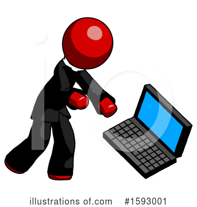 Royalty-Free (RF) Red Design Mascot Clipart Illustration by Leo Blanchette - Stock Sample #1593001