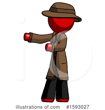 Royalty-Free (RF) Red Design Mascot Clipart Illustration by Leo Blanchette - Stock Sample #1593027