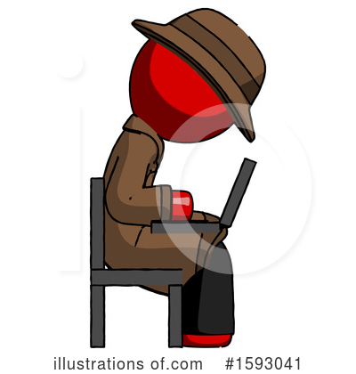 Royalty-Free (RF) Red Design Mascot Clipart Illustration by Leo Blanchette - Stock Sample #1593041