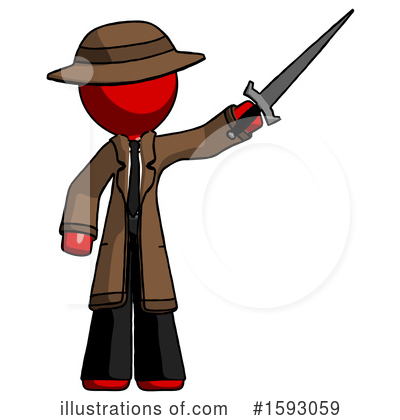 Royalty-Free (RF) Red Design Mascot Clipart Illustration by Leo Blanchette - Stock Sample #1593059