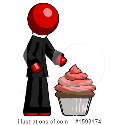 Royalty-Free (RF) Red Design Mascot Clipart Illustration by Leo Blanchette - Stock Sample #1593174