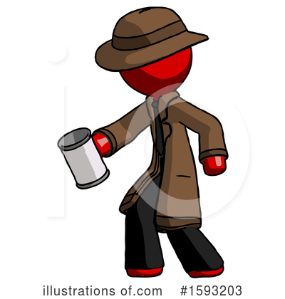 Royalty-Free (RF) Red Design Mascot Clipart Illustration by Leo Blanchette - Stock Sample #1593203