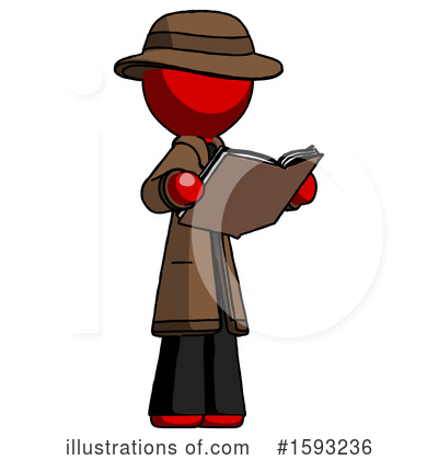 Royalty-Free (RF) Red Design Mascot Clipart Illustration by Leo Blanchette - Stock Sample #1593236
