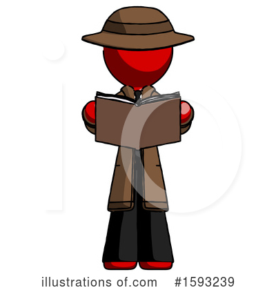 Royalty-Free (RF) Red Design Mascot Clipart Illustration by Leo Blanchette - Stock Sample #1593239