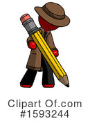 Red Design Mascot Clipart #1593244 by Leo Blanchette