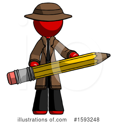 Royalty-Free (RF) Red Design Mascot Clipart Illustration by Leo Blanchette - Stock Sample #1593248