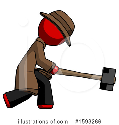 Royalty-Free (RF) Red Design Mascot Clipart Illustration by Leo Blanchette - Stock Sample #1593266