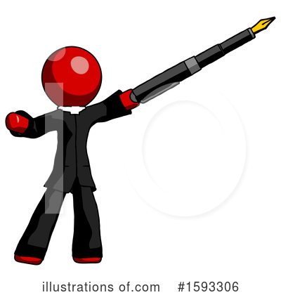 Royalty-Free (RF) Red Design Mascot Clipart Illustration by Leo Blanchette - Stock Sample #1593306