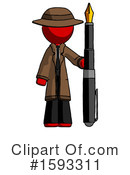 Red Design Mascot Clipart #1593311 by Leo Blanchette