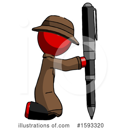 Royalty-Free (RF) Red Design Mascot Clipart Illustration by Leo Blanchette - Stock Sample #1593320