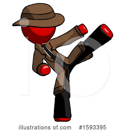 Royalty-Free (RF) Red Design Mascot Clipart Illustration by Leo Blanchette - Stock Sample #1593395
