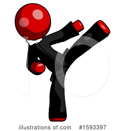 Royalty-Free (RF) Red Design Mascot Clipart Illustration by Leo Blanchette - Stock Sample #1593397