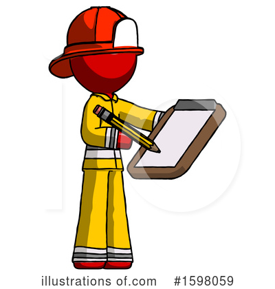 Royalty-Free (RF) Red Design Mascot Clipart Illustration by Leo Blanchette - Stock Sample #1598059
