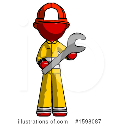 Royalty-Free (RF) Red Design Mascot Clipart Illustration by Leo Blanchette - Stock Sample #1598087