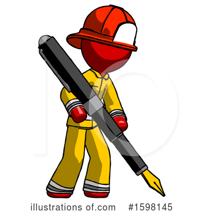Royalty-Free (RF) Red Design Mascot Clipart Illustration by Leo Blanchette - Stock Sample #1598145