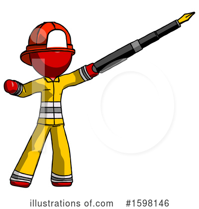 Royalty-Free (RF) Red Design Mascot Clipart Illustration by Leo Blanchette - Stock Sample #1598146
