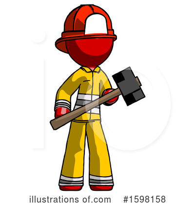 Royalty-Free (RF) Red Design Mascot Clipart Illustration by Leo Blanchette - Stock Sample #1598158