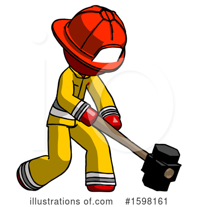 Royalty-Free (RF) Red Design Mascot Clipart Illustration by Leo Blanchette - Stock Sample #1598161