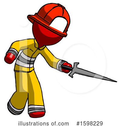 Royalty-Free (RF) Red Design Mascot Clipart Illustration by Leo Blanchette - Stock Sample #1598229