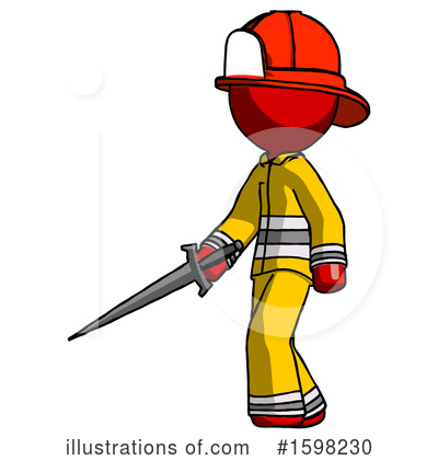 Royalty-Free (RF) Red Design Mascot Clipart Illustration by Leo Blanchette - Stock Sample #1598230