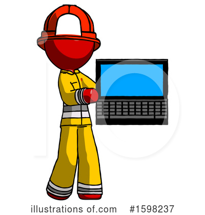 Royalty-Free (RF) Red Design Mascot Clipart Illustration by Leo Blanchette - Stock Sample #1598237