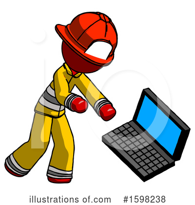 Royalty-Free (RF) Red Design Mascot Clipart Illustration by Leo Blanchette - Stock Sample #1598238