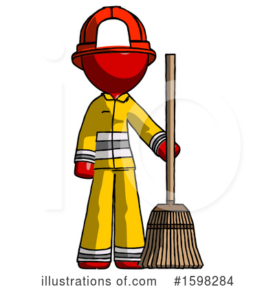 Royalty-Free (RF) Red Design Mascot Clipart Illustration by Leo Blanchette - Stock Sample #1598284