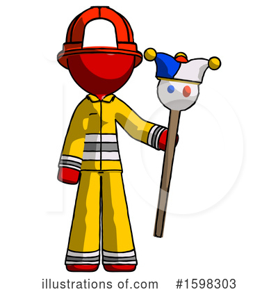 Royalty-Free (RF) Red Design Mascot Clipart Illustration by Leo Blanchette - Stock Sample #1598303