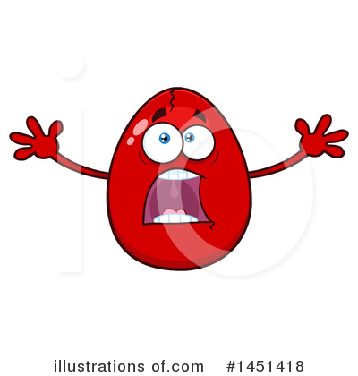 Red Egg Clipart #1451418 by Hit Toon
