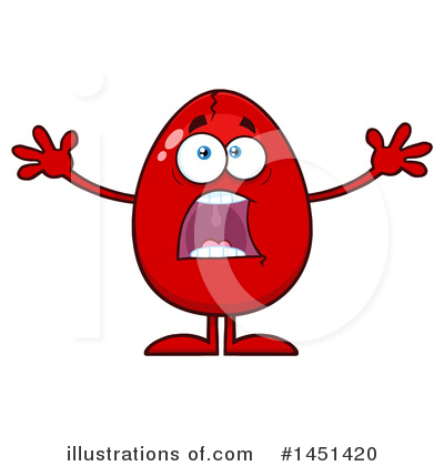 Royalty-Free (RF) Red Egg Clipart Illustration by Hit Toon - Stock Sample #1451420