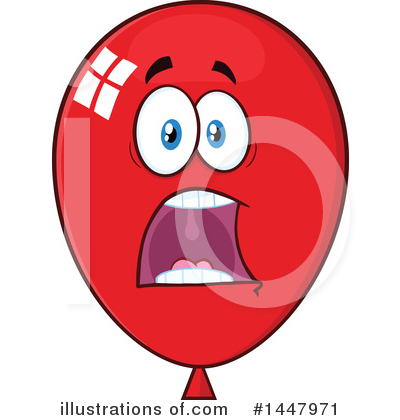 Royalty-Free (RF) Red Party Balloon Clipart Illustration by Hit Toon - Stock Sample #1447971