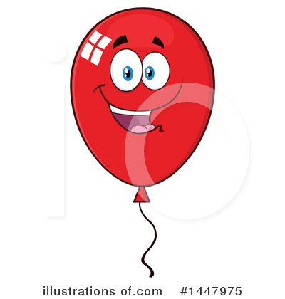 Red Balloon Clipart #1447975 by Hit Toon