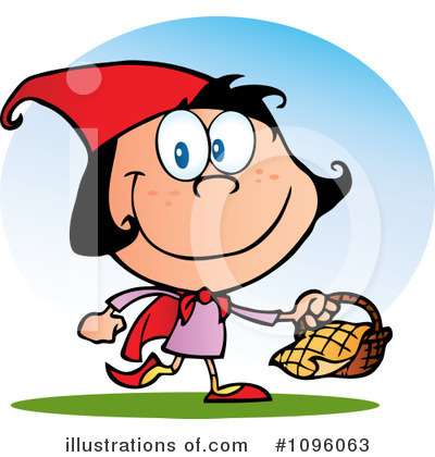 Royalty-Free (RF) Red Riding Hood Clipart Illustration by Hit Toon - Stock Sample #1096063