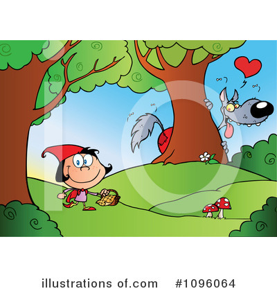 Royalty-Free (RF) Red Riding Hood Clipart Illustration by Hit Toon - Stock Sample #1096064