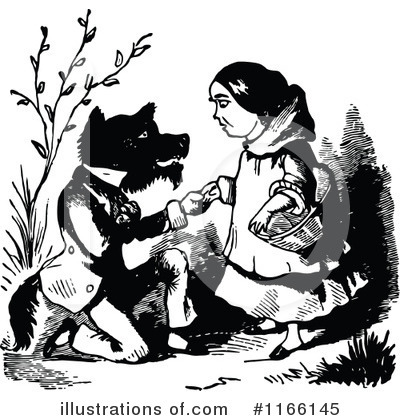 Royalty-Free (RF) Red Riding Hood Clipart Illustration by Prawny Vintage - Stock Sample #1166145