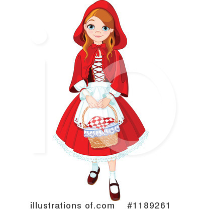 Royalty-Free (RF) Red Riding Hood Clipart Illustration by Pushkin - Stock Sample #1189261