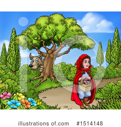 Royalty-Free (RF) Red Riding Hood Clipart Illustration by AtStockIllustration - Stock Sample #1514148
