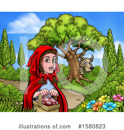 Royalty-Free (RF) Red Riding Hood Clipart Illustration by AtStockIllustration - Stock Sample #1580823