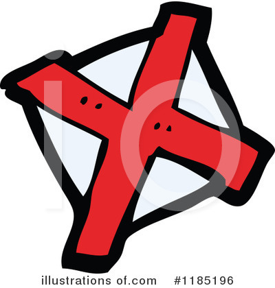 Royalty-Free (RF) Red X Clipart Illustration by lineartestpilot - Stock Sample #1185196