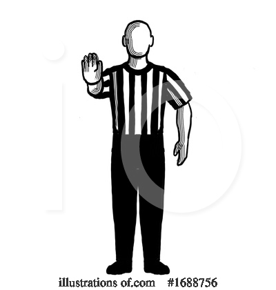 Royalty-Free (RF) Referee Clipart Illustration by patrimonio - Stock Sample #1688756