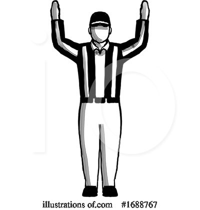 Royalty-Free (RF) Referee Clipart Illustration by patrimonio - Stock Sample #1688767