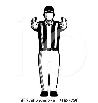 Royalty-Free (RF) Referee Clipart Illustration by patrimonio - Stock Sample #1688769